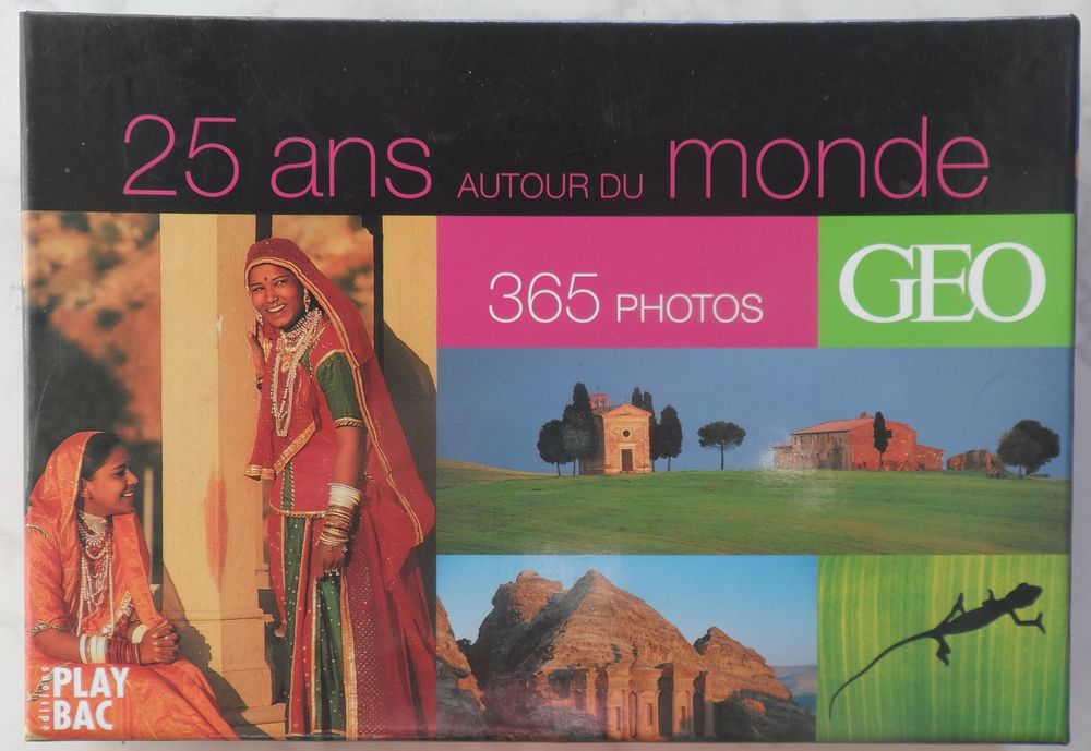 25 ans autour du monde 365 photos G&Eacute;O Fiches reli&eacute;es prot&eacute;g&eacute; Bricolage