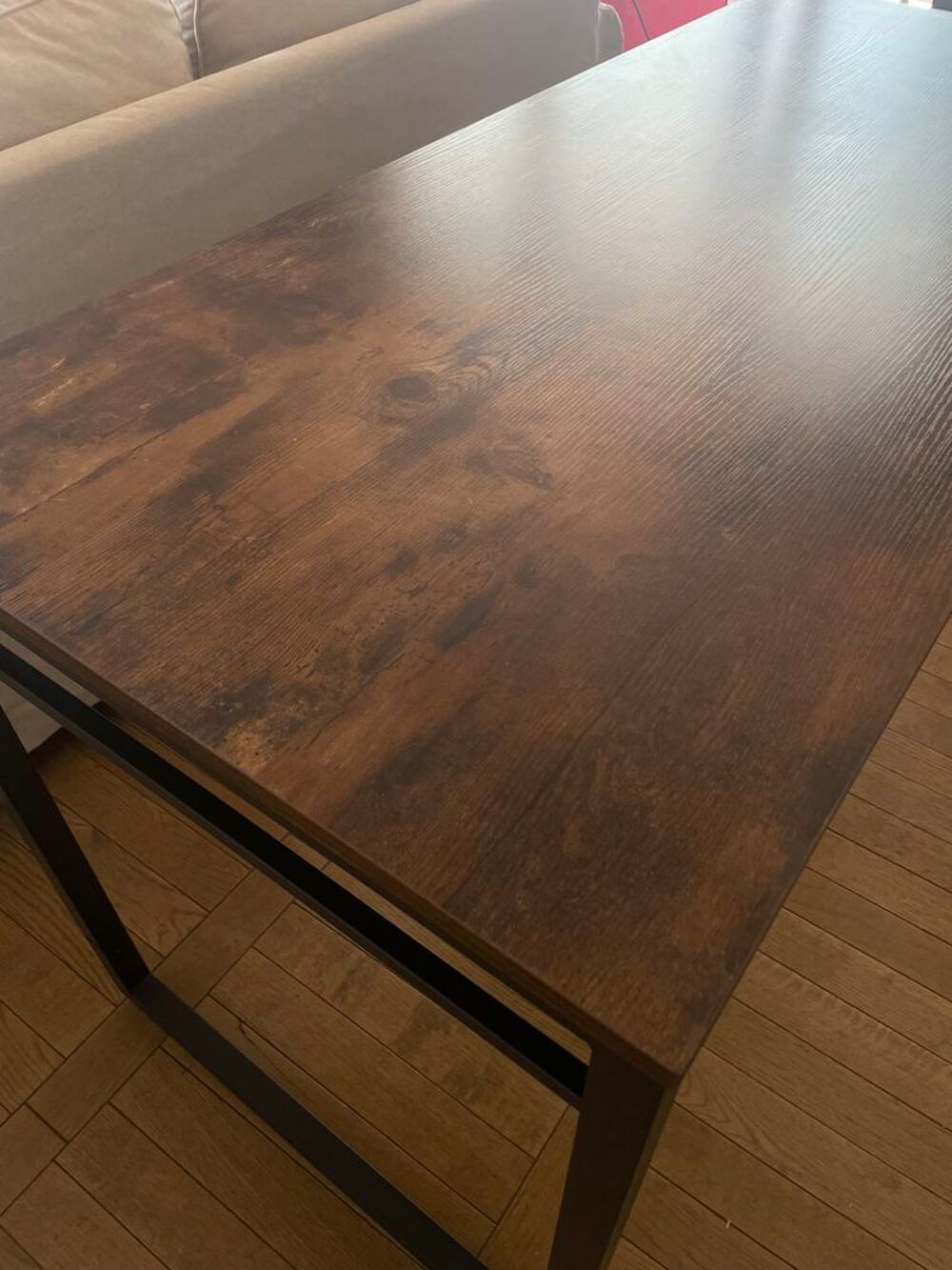 Bureau bois pieds m&eacute;tal Meubles