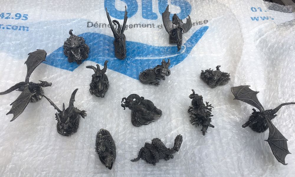 Figurines Dragons en plomb 