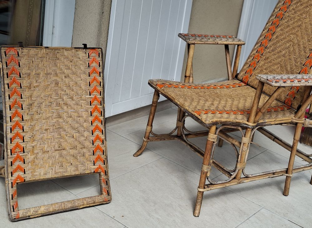 chaise longue rotin de jardin ou autre Jardin