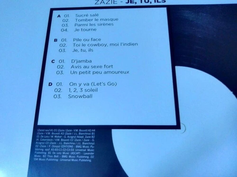 Zazie Rare Double LP Vinyle 33 Tours Couleur Violet Tir&eacute; A CD et vinyles