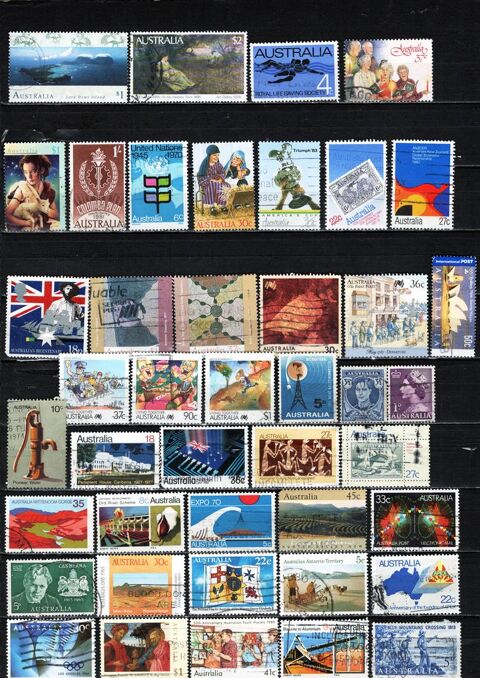 lot de 53 timbres d'OCEANIE 3 Les glisottes-et-Chalaures (33)