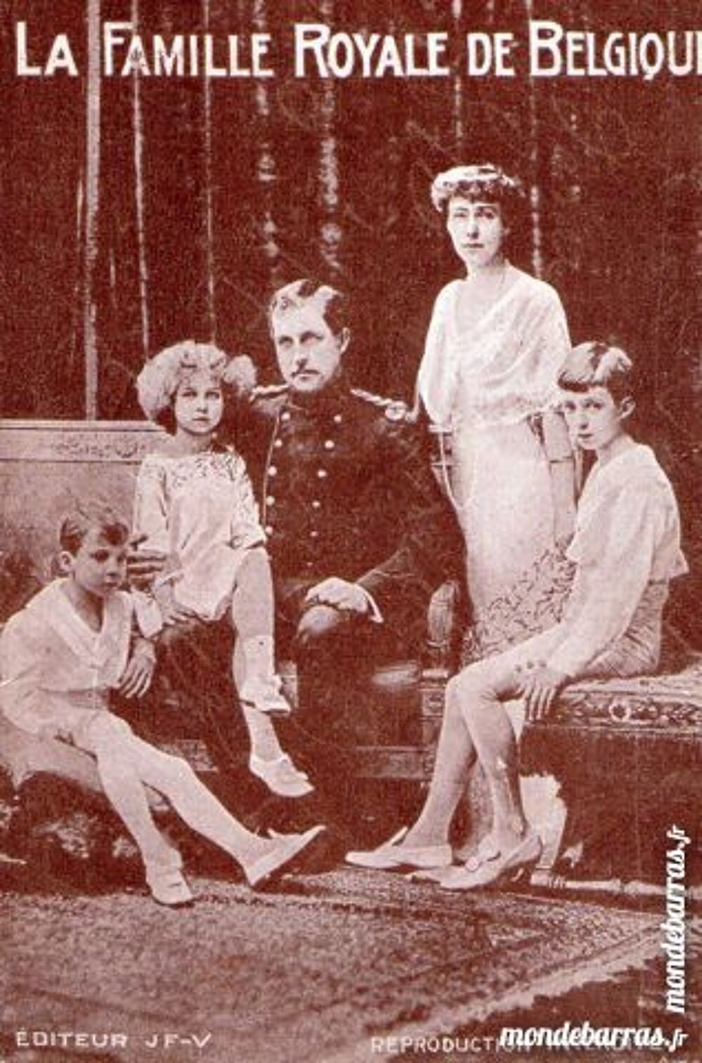 carte postale famille royale belgique 