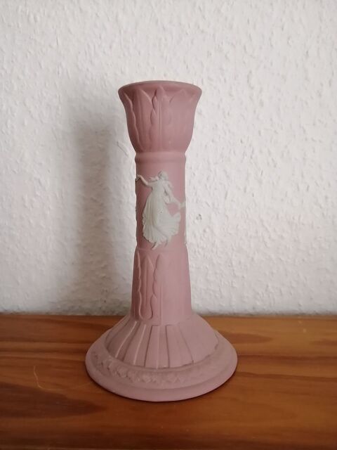 Rare bougeoir / chandelier Wedgwood  Pink Jasperware  92 Habsheim (68)