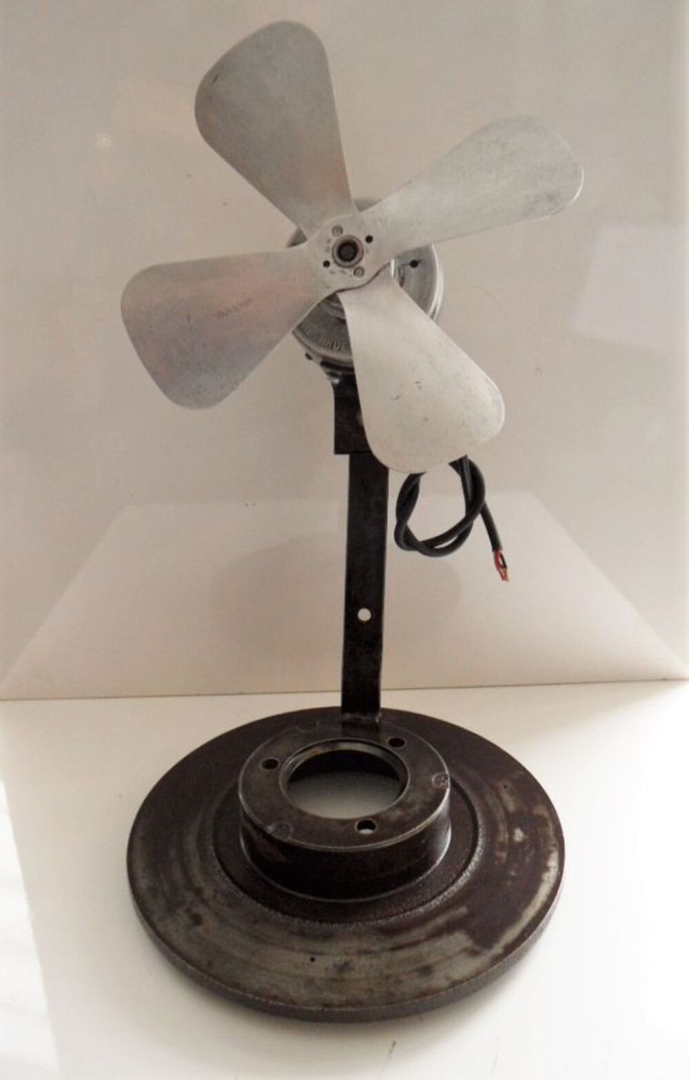 ART DECO ANCIEN VENTILATEUR 1950 PIED ARTISANAL INDUSTRIEL o Décoration