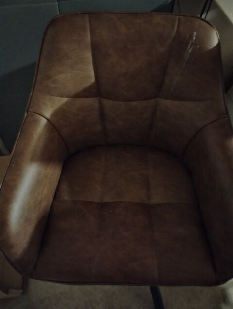 6 Fauteuils simili cuir marron pivotants 150 Garche (57)