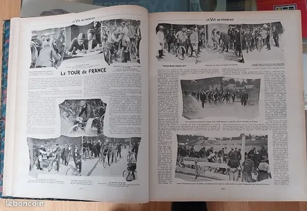 ALBUMS reli&eacute;s "La Vie en Plein Air" 1903 Tour de France 