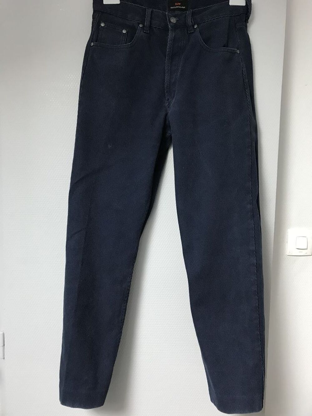 pantalon velours marine T. M CJW Vêtements