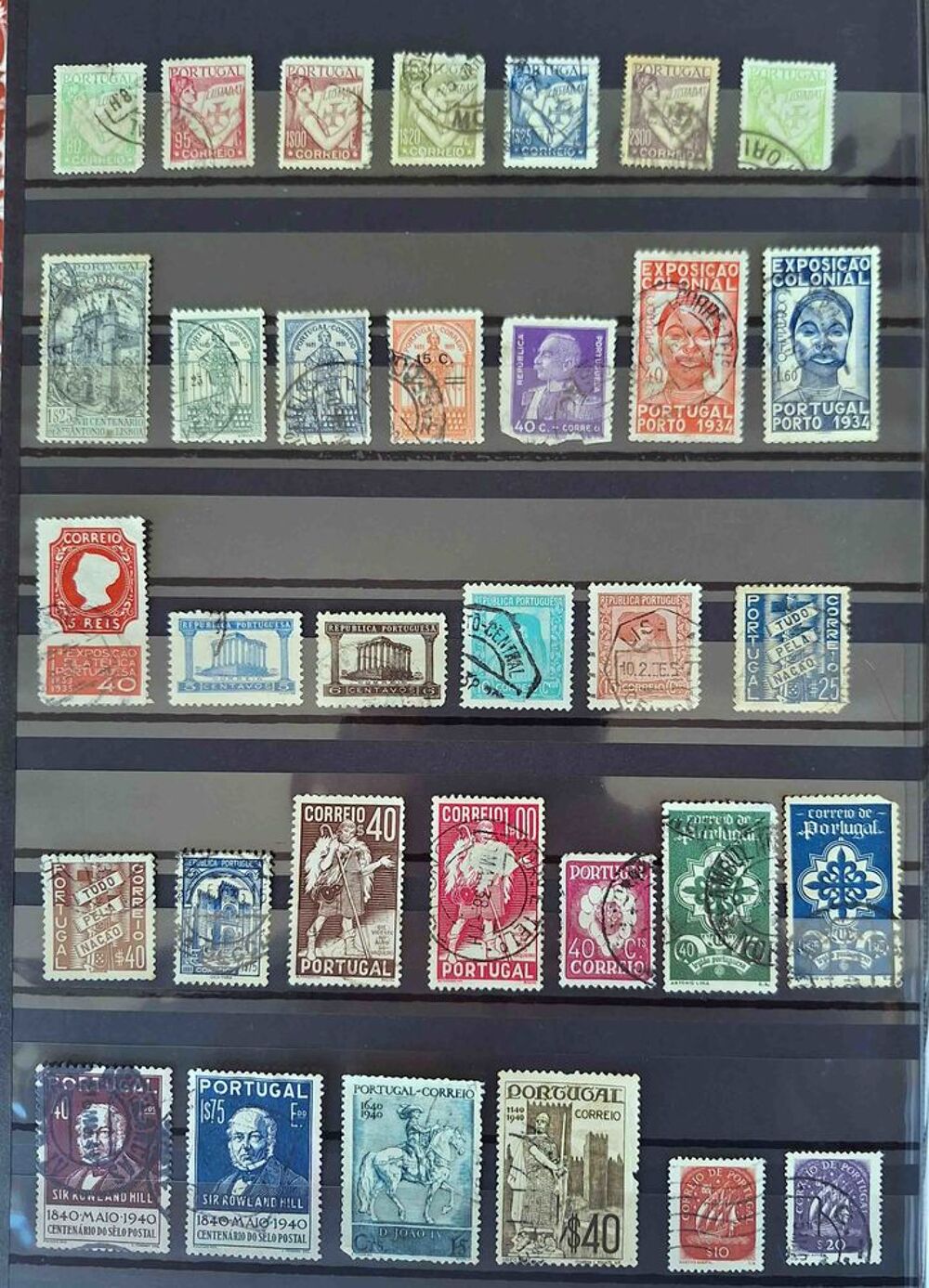 S&eacute;rie de timbres de collection du Portugal 