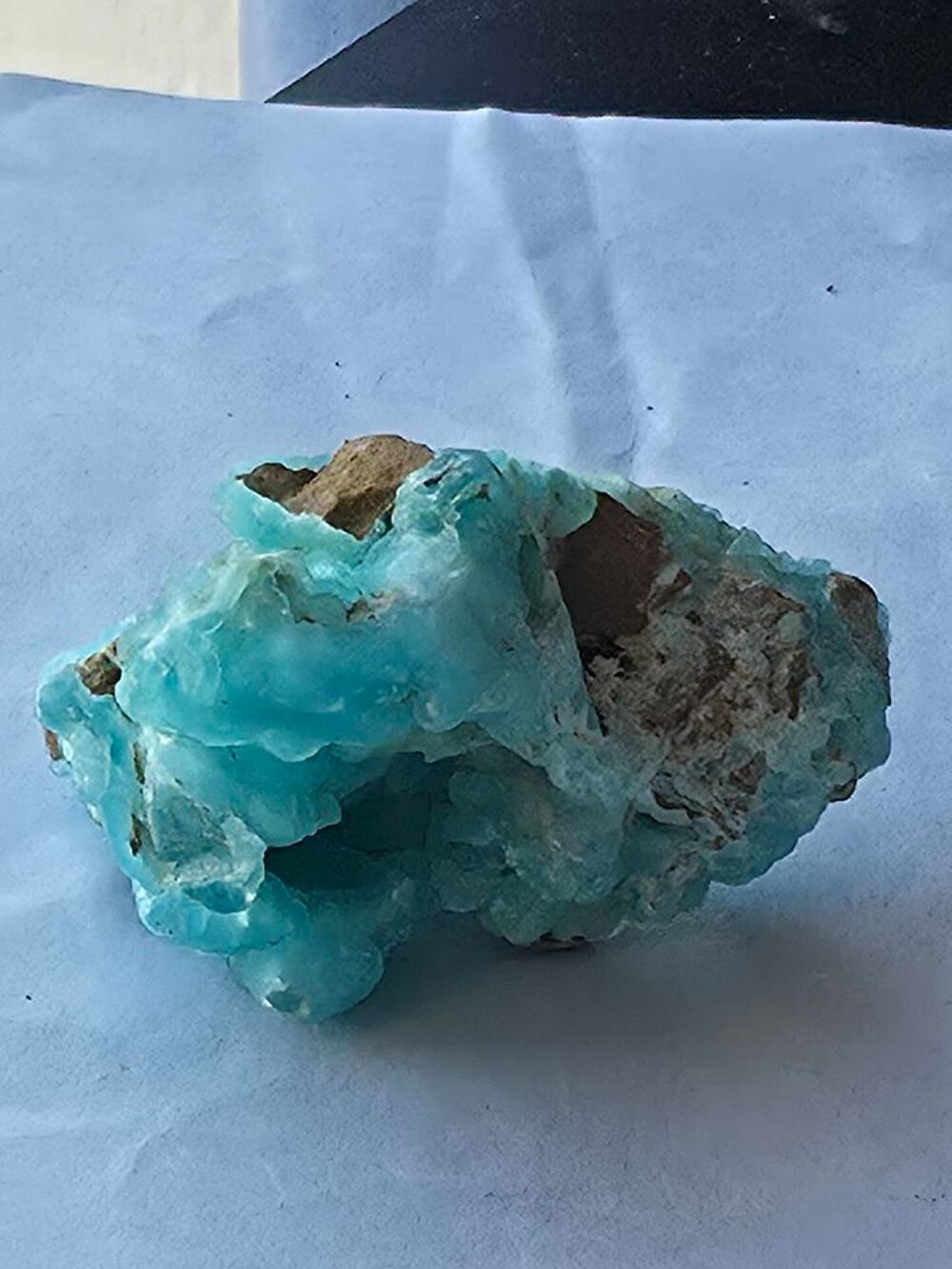 Pierre d'H&eacute;mimorphite Bleu Ciel de Collection-5,3 cm 