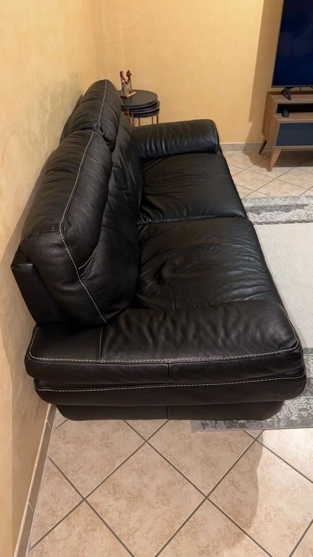 fauteuil cuir noir Meubles