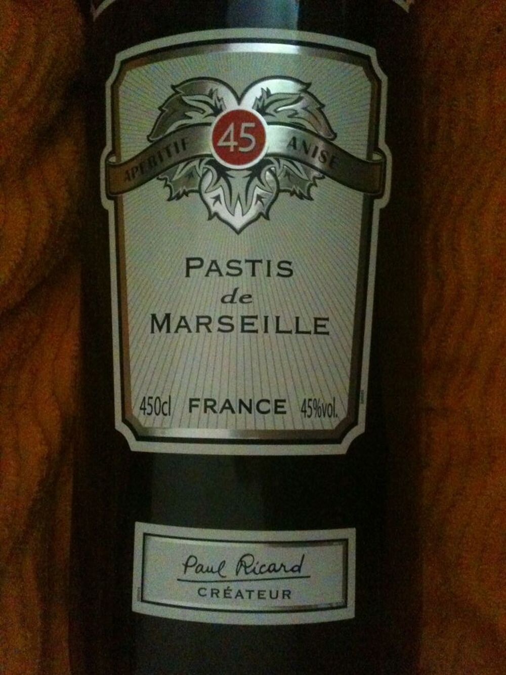 Grande bouteille vide Ricard 4,5 litres - pied de lampe Décoration