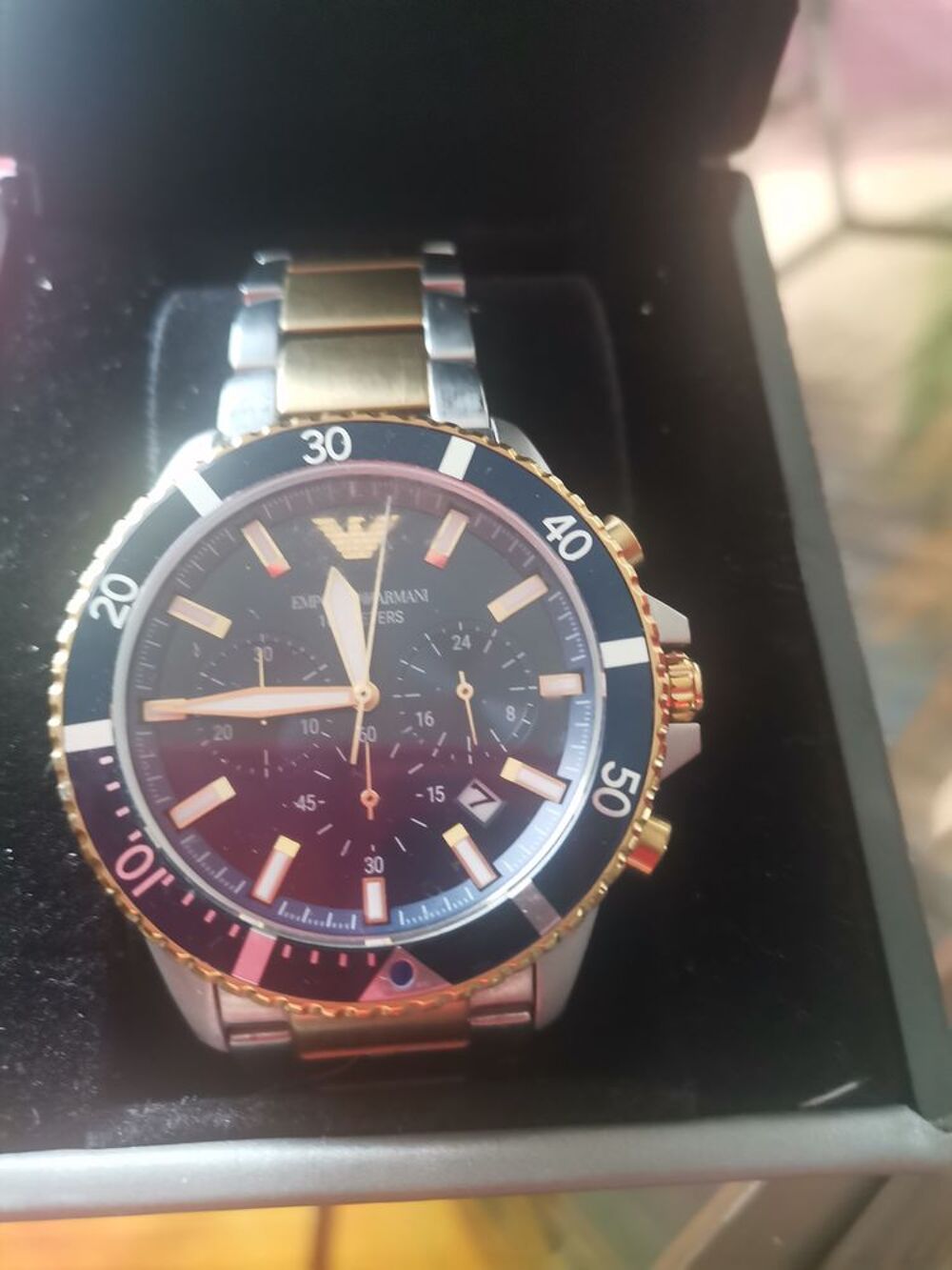 montre homme emporio armani bleu neuf dans sa boite Bijoux et montres