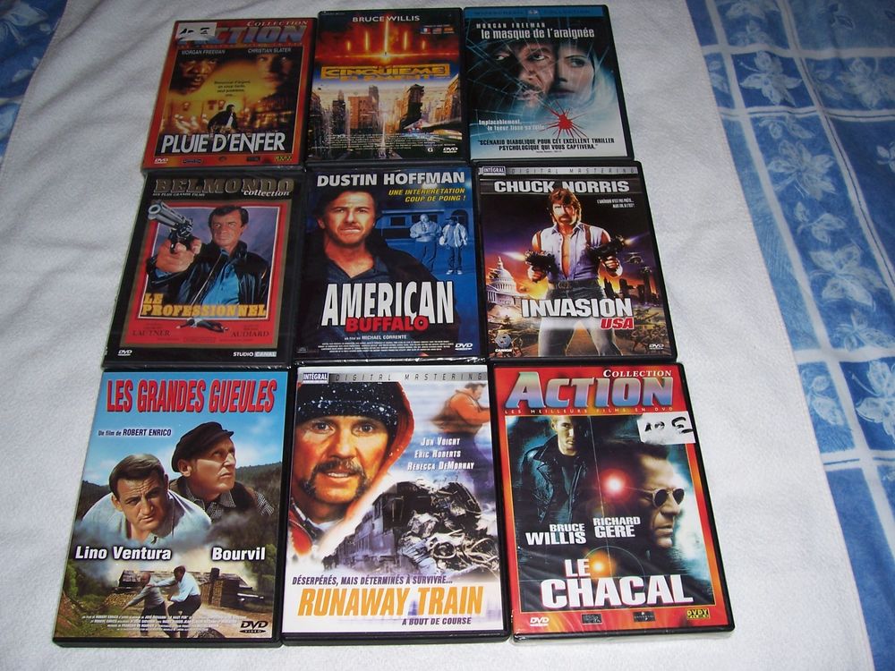 30 DVD neuf prix : 60 euros o&ugrave; 50 euros le lot
DVD et blu-ray