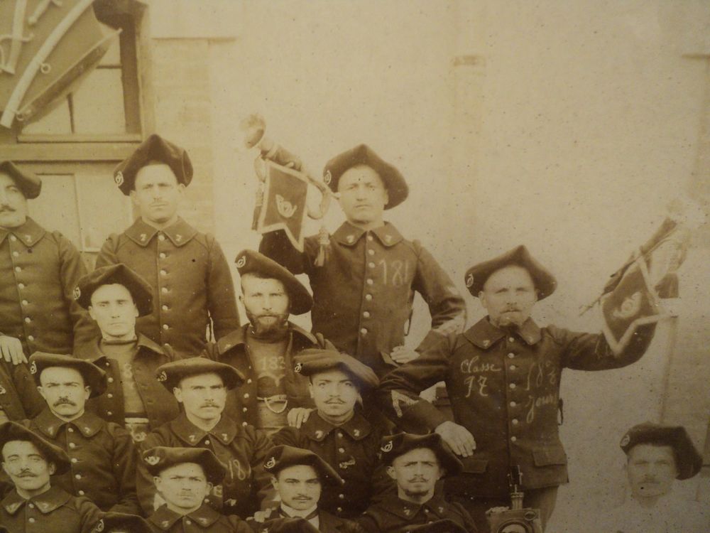 Photographie Militaire 7&egrave;me Chasseurs Enfants de l'Ari&egrave;ge Décoration