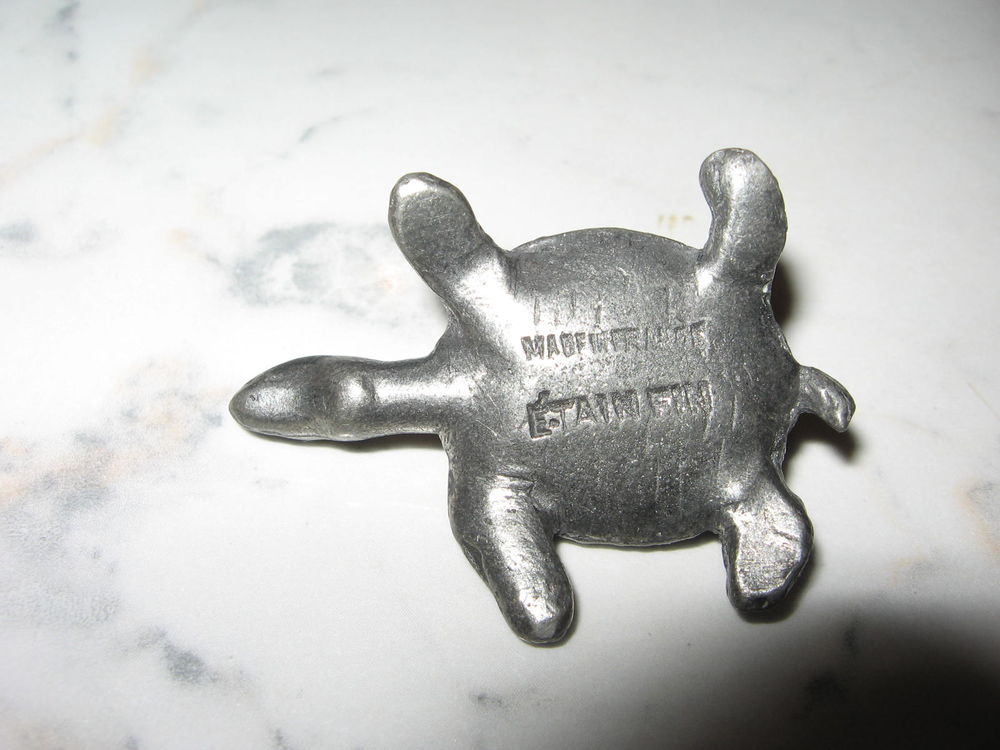 Petite tortue en ETAIN FIN artisan FRANCAIS 