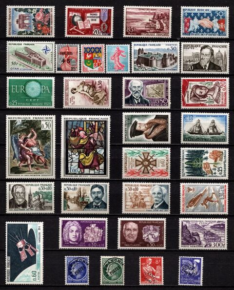 Lot timbres France de 1959/68 neufs avec ch. TB 4 Cholet (49)