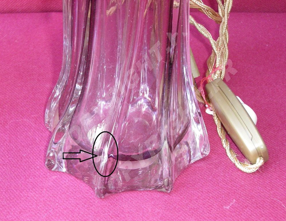 SCHNEIDER PIERRE ANCIENNE PAIRE DE LAMPE EN CRISTAL Décoration