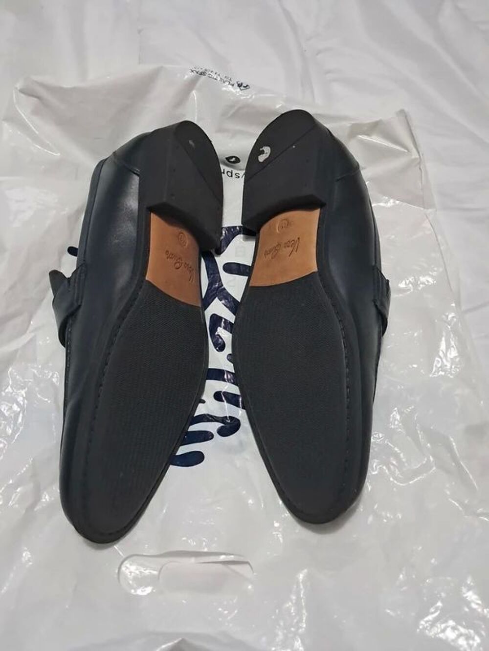 Chaussures homme cuir bleu nuit ? marque italienne ? tr&egrave;s pe Chaussures