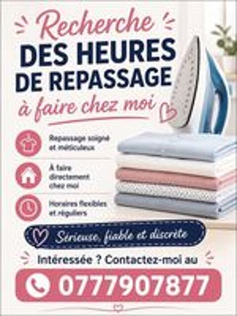   cherche heure de repassage 