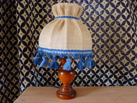lampe de chevet vintage TBE bois decoration luminaire  15 Brienne-le-Chteau (10)