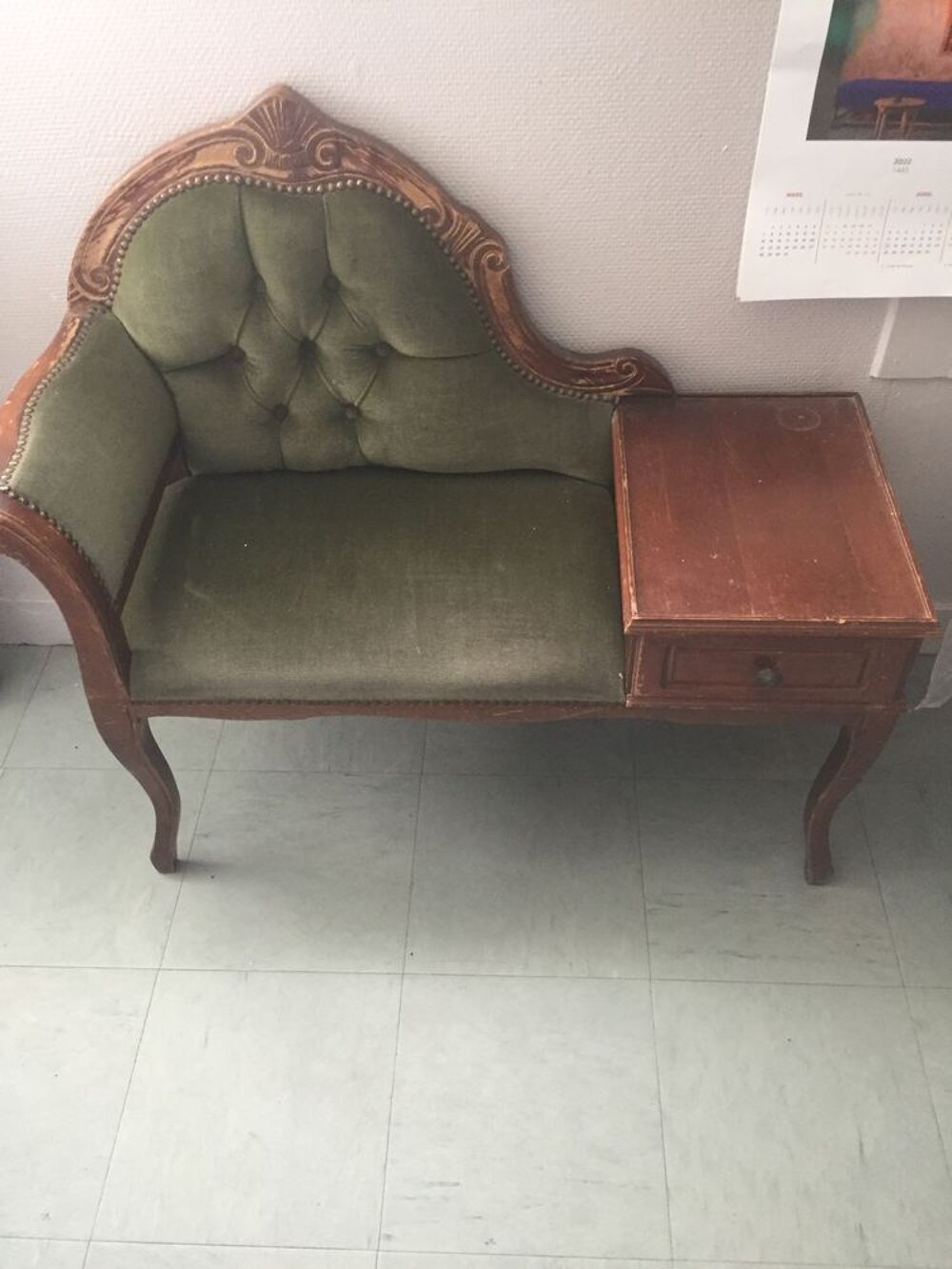 banquette t&eacute;l&eacute;phonique vintage Décoration