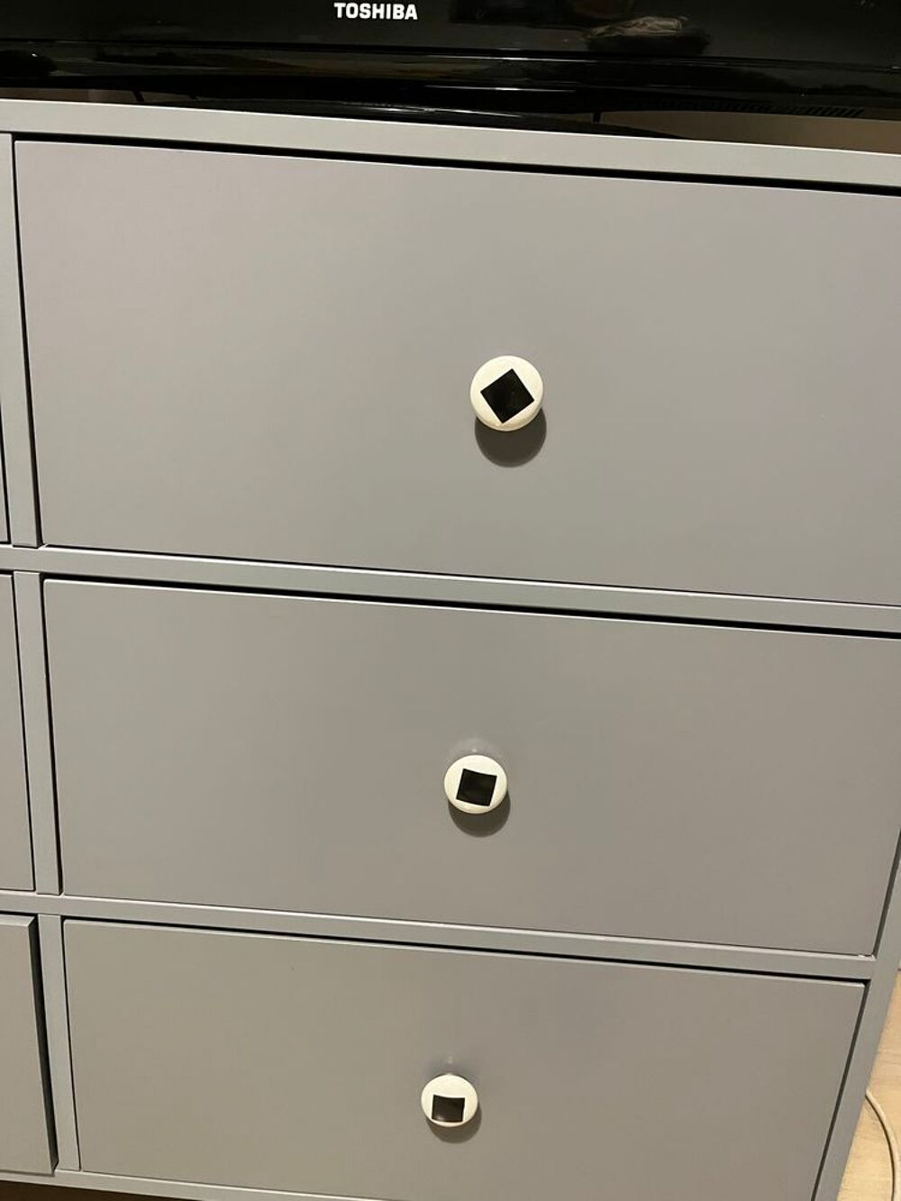 Commode 6 tiroirs grise Meubles