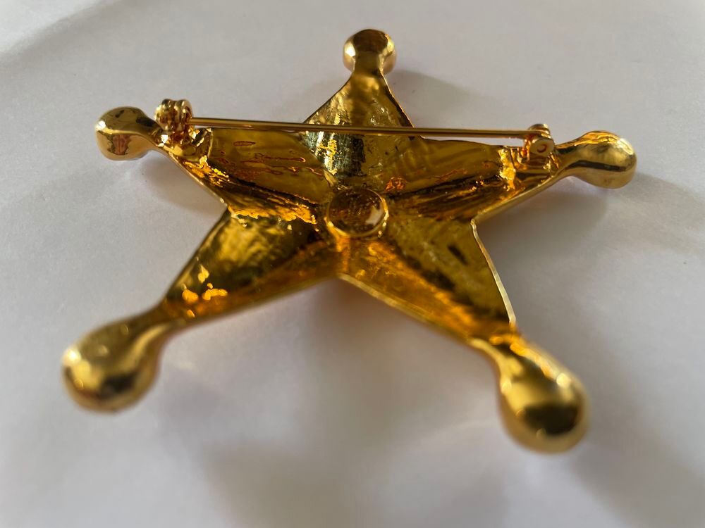 Broche dor&eacute; &eacute;toile strass Ines De La Fressange Bijoux et montres