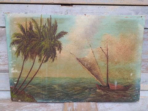 Tableau Marine Peintre Frederik Kasenda Indon�sie ca1930 600 Loches (37)