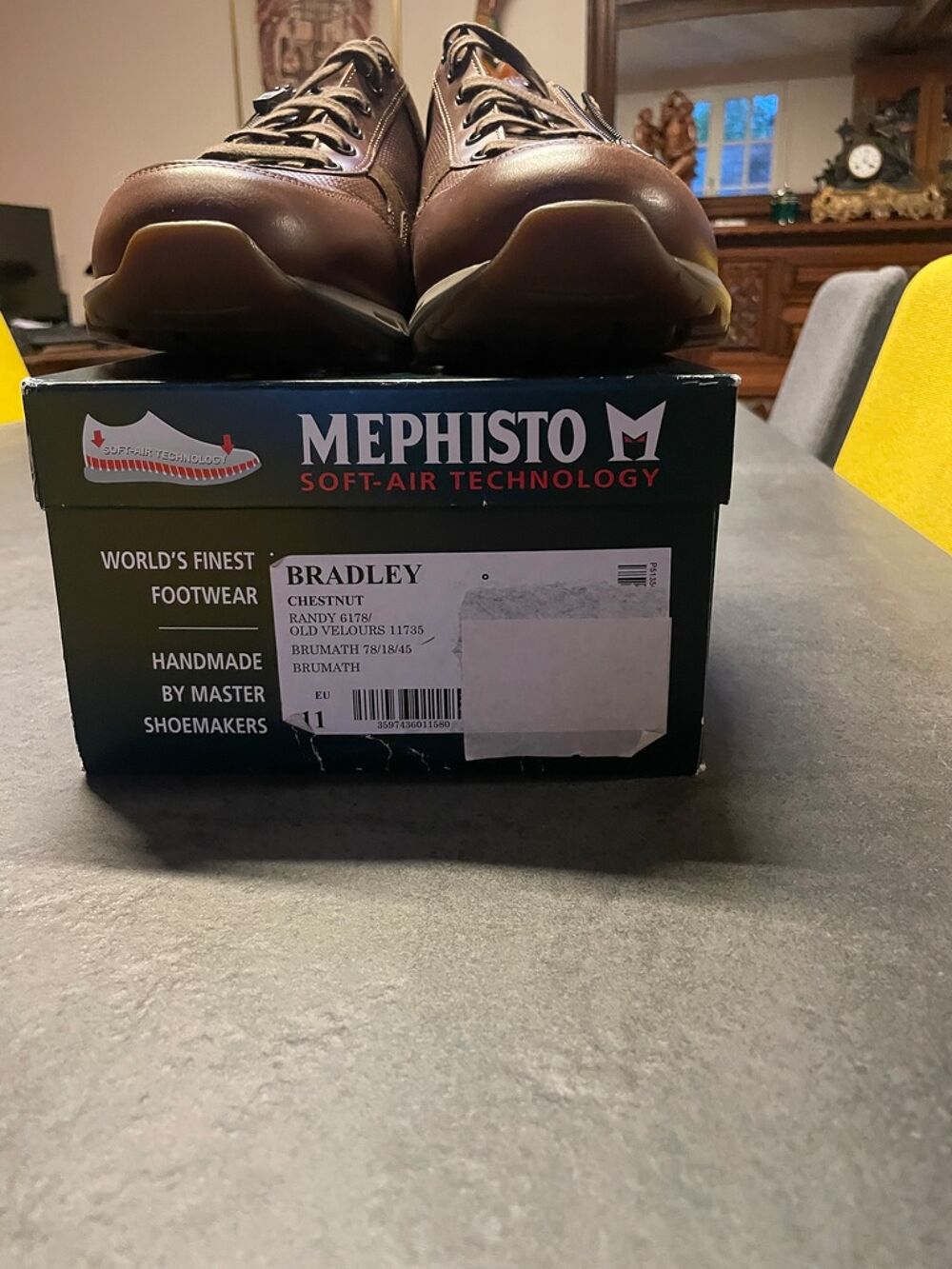 Chaussures Mephisto Bradley ch&acirc;tain- Neuves Chaussures