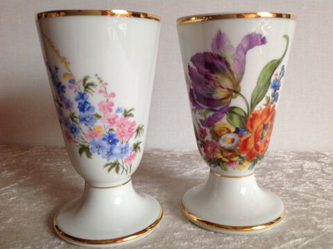 DEUX MAZAGRANS FLEURS SA PORCELAINE LIMOGES FRANCE Envoi pos 29 Trgunc (29)
