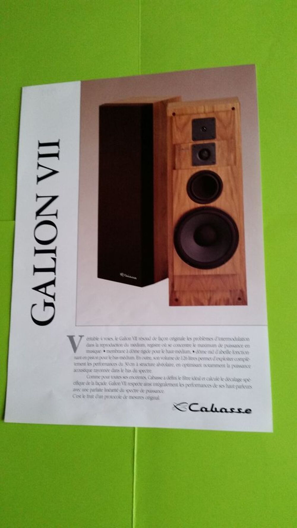 CABASSE GALION VII Audio et hifi