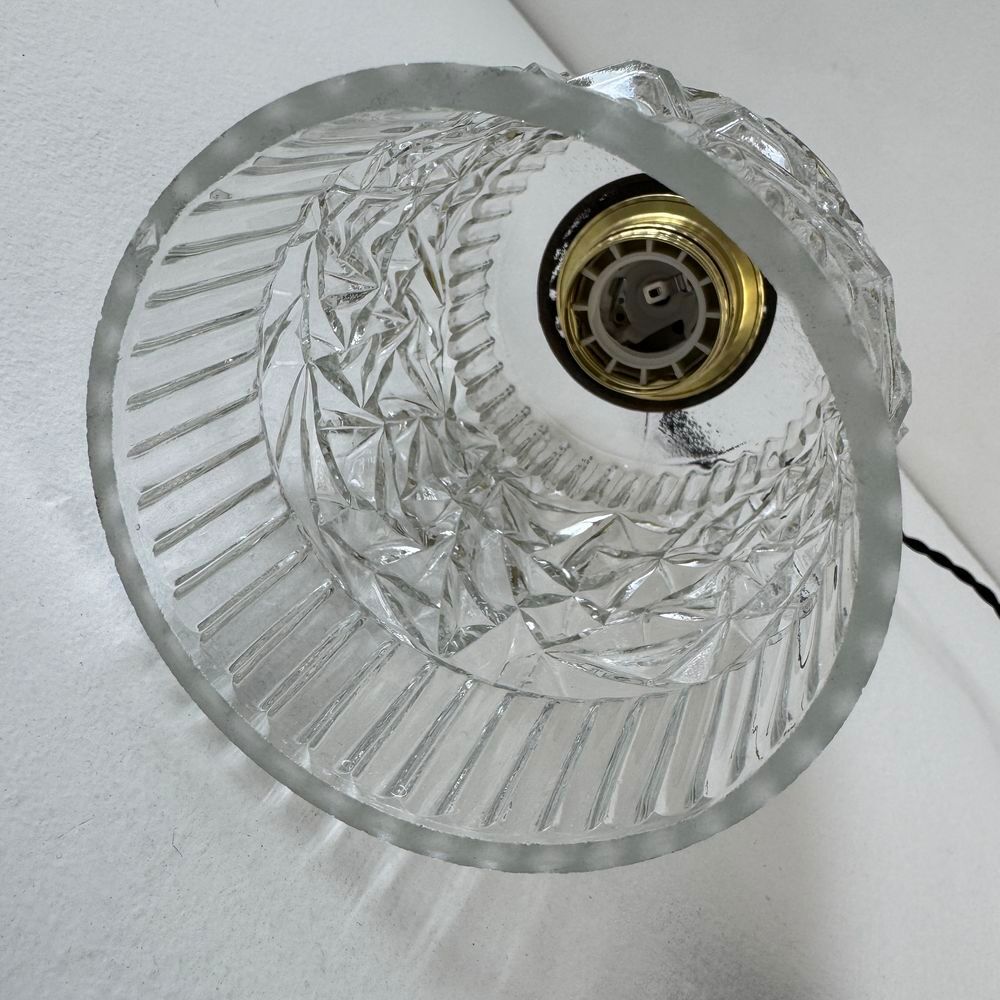 PAIRE D'ANCIENNES SUSPENSIONS EN VERRE VINTAGE Décoration