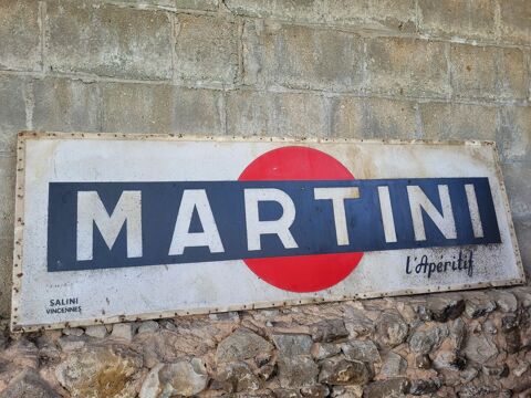 PANCARTE PUBLICITAIRE MARTINI / GRAVURES 230 Poitiers (86)