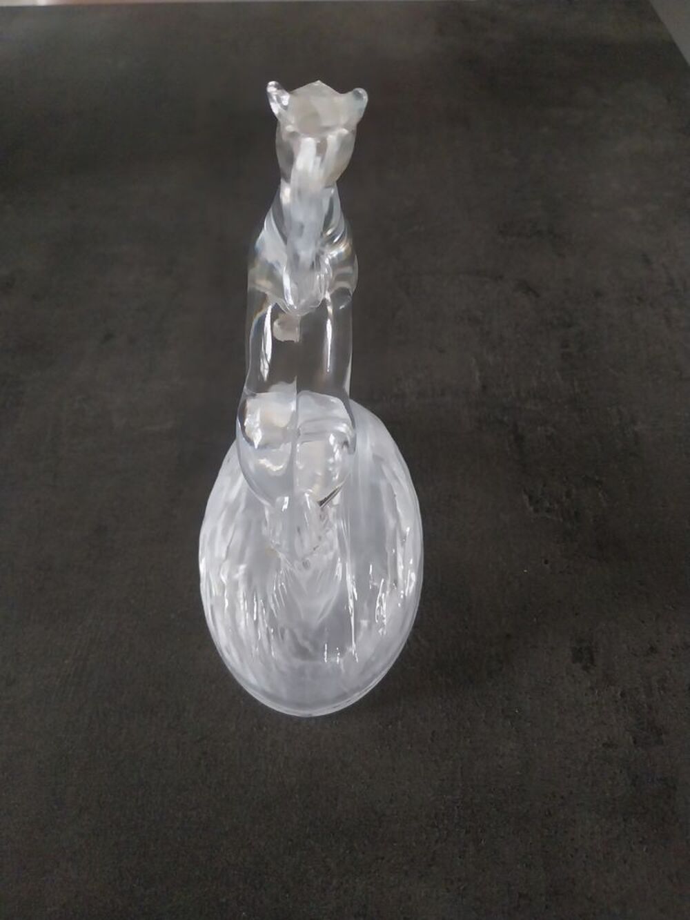 Figurine en cristal d'Arques un cheval un presse-papier vint Décoration
