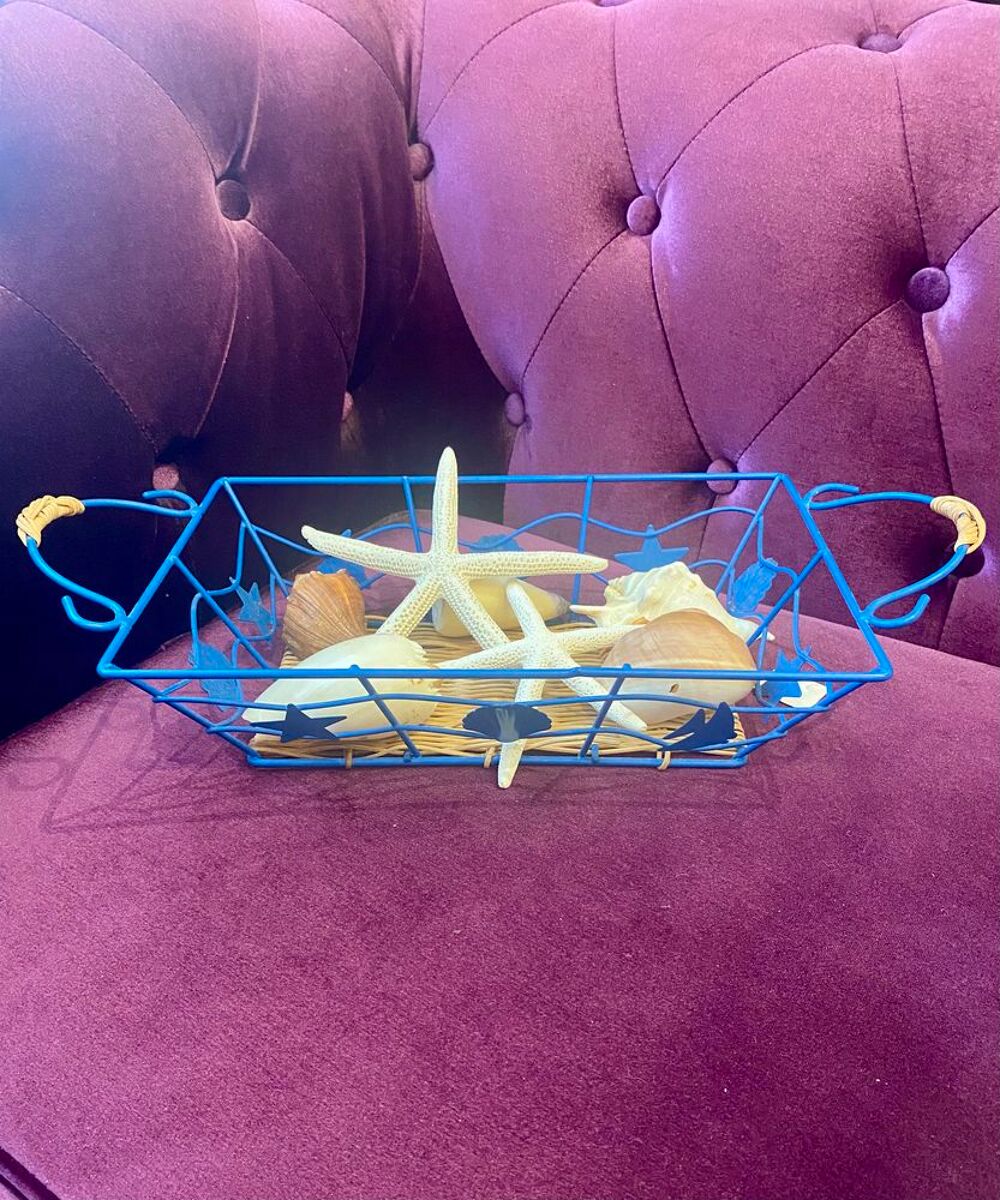 Corbeille avec coquillages &agrave; l'int&eacute;rieur Décoration