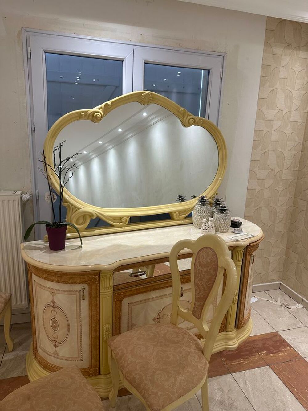 Ensemble salon canap&eacute; cuir avec mobilier Meubles