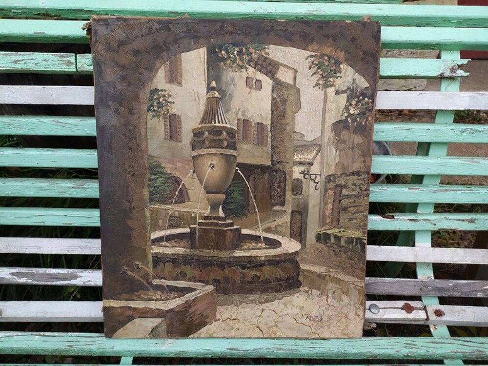 Tableau Village Saint Paul de Vence C&ocirc;te d'Azur Sign&eacute; Rollan Décoration