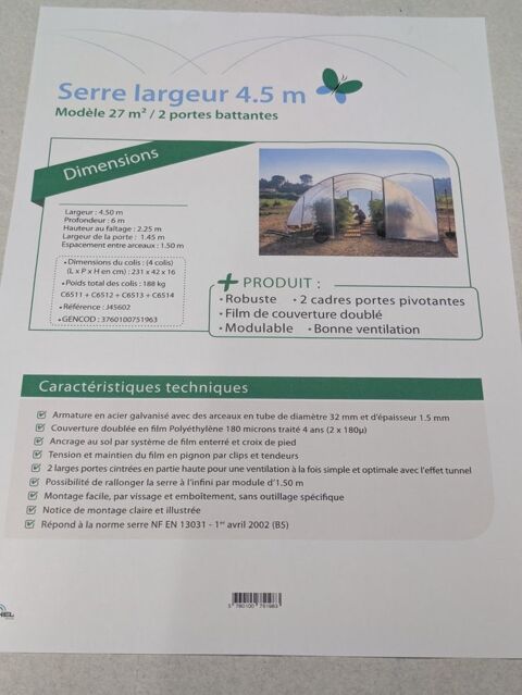 SERRE de JARDIN RICHEL Le Massegros (48)