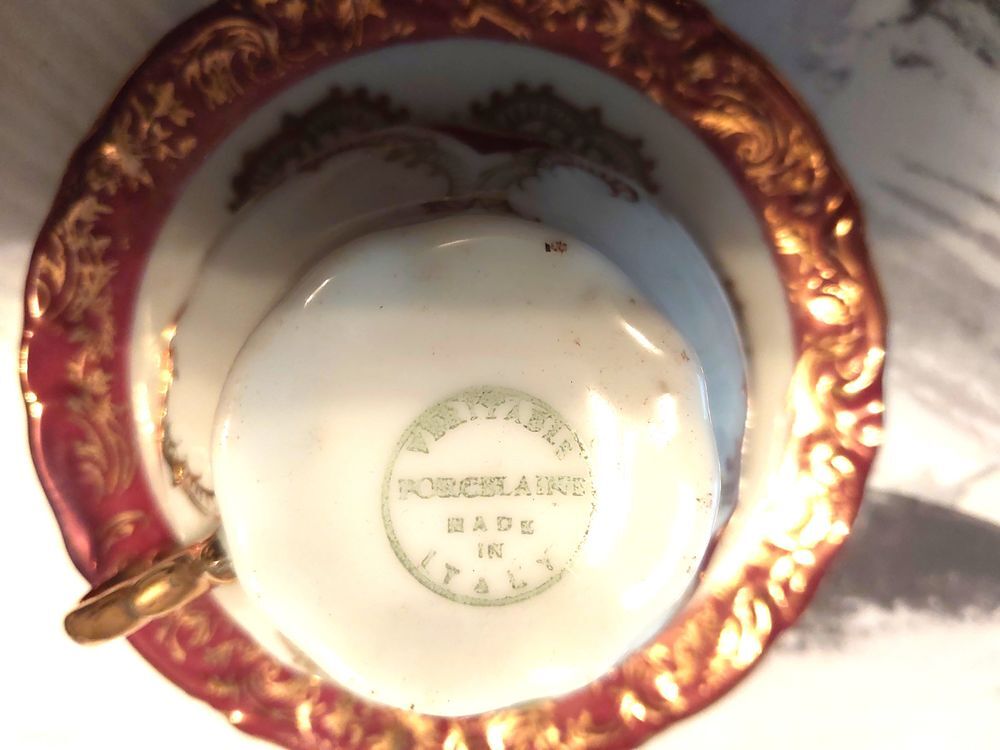 service caf&eacute; ancien v&eacute;ritable porcelaine Italie Electroménager
