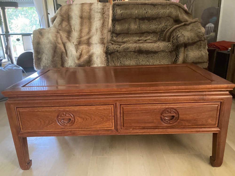 TABLE BASSE THAILANDAISE EN BOIS DE ROSE Meubles