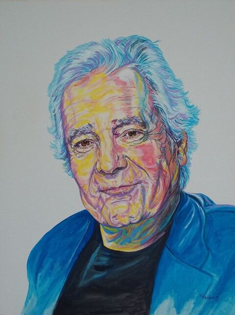 Tableau , peinture : portrait de PIERRE ARDITI 300 Verneuil-sur-Vienne (87)