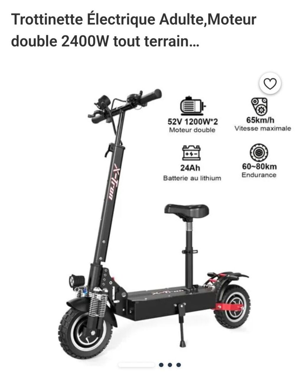 Trottinette &eacute;lectrique Vélos