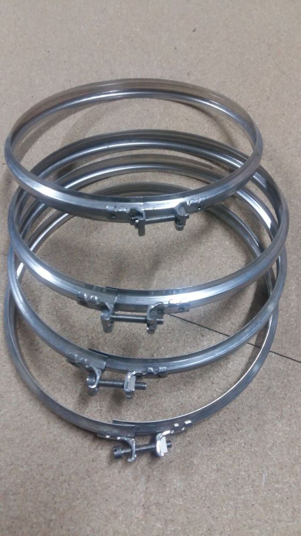 4 COLLIERS Inox Diam 180 &eacute;p 2 cm ATRINOX Bricolage