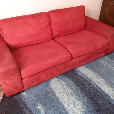 Canapé lit Roche Bobois rouge 160 Asnières-sur-Seine (92)