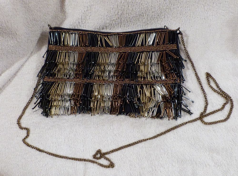 SAC/Pochette/SOIREE perles de verre marque 1 2 3/NEUVE Maroquinerie