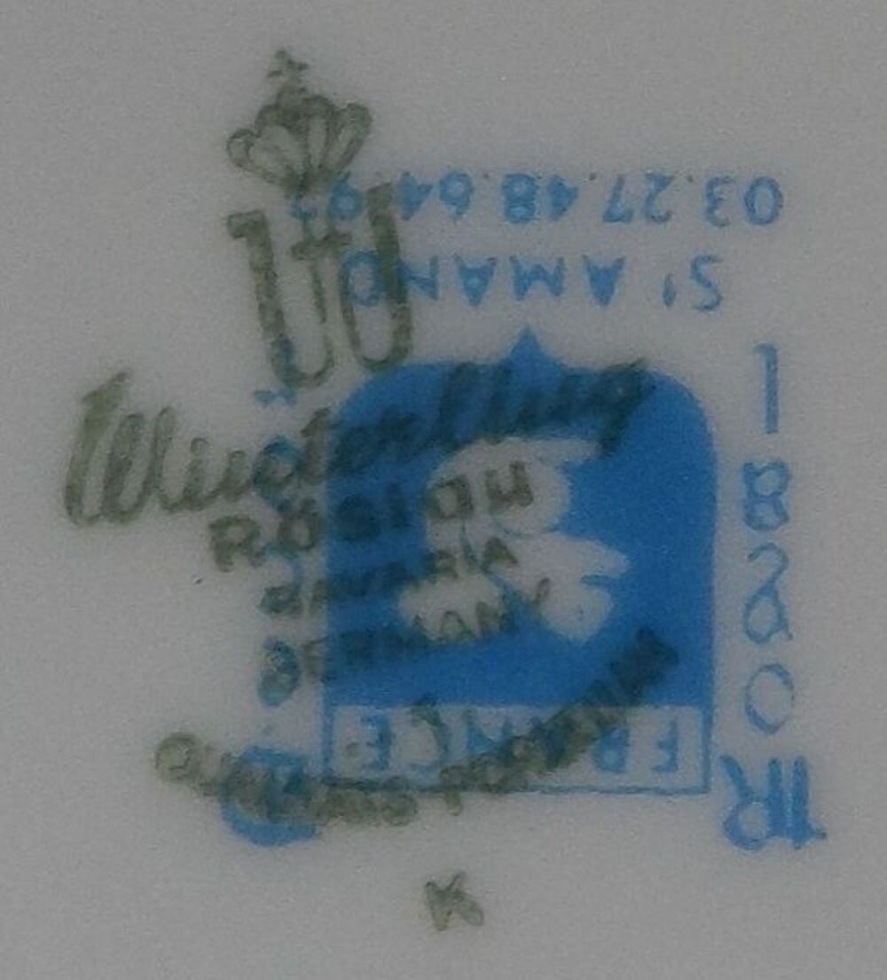 Assiette vintage165 mm de diam&egrave;tre Winterling bavaria R&ouml;siau Décoration