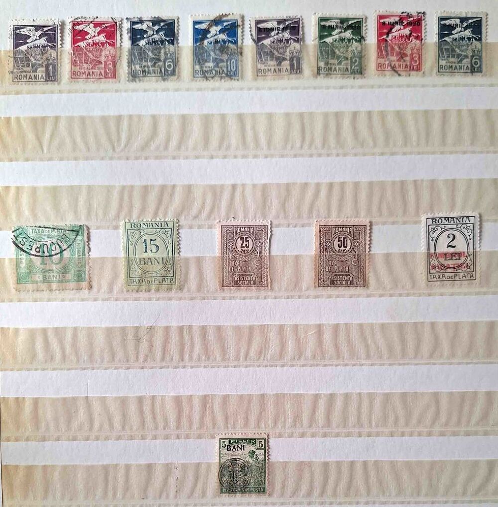 S&eacute;rie de timbres de collection de Roumanie C 
