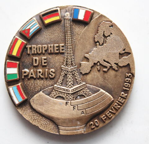 Médaille sportive bronze et émaux Fraisse Trophée de Paris 20 Issy-les-Moulineaux (92)