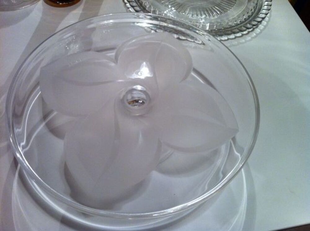 Grand Plateau en verre sur pied Cuisine